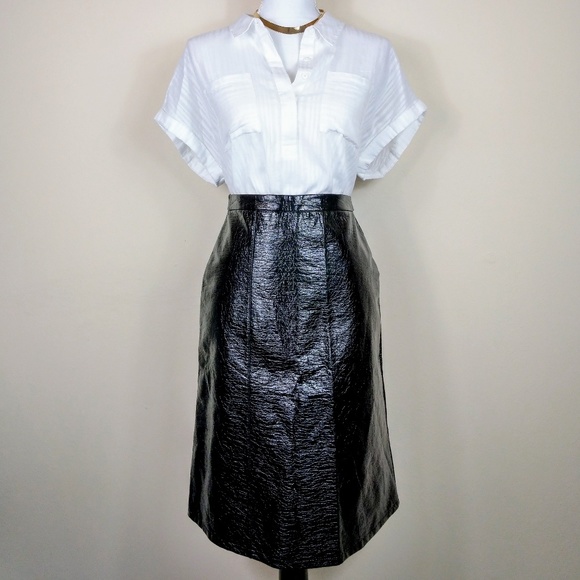Zara Dresses & Skirts - New Zara W&B Collection Faux Leather Midi Skirt
